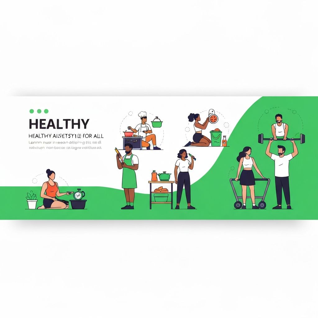 Infografik gaya hidup aktif